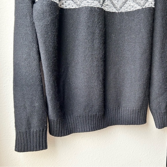 Bonobos SLIM FIT REVERSE FAIR ISLE SWEATER IN SNOW Gray/ BLACK Sz XL - Picture 12 of 15